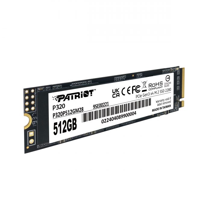 Накопичувач SSD  512GB Patriot P320 M.2 2280 PCIe 3.0 x4 NVMe TLC (P320P512GM28)