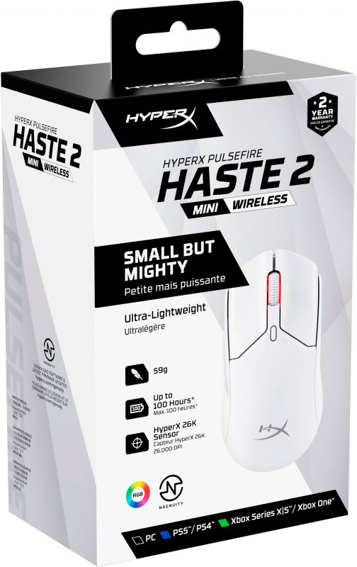 Миша HyperX Pulsefire Haste 2 mini White (7D389AA)