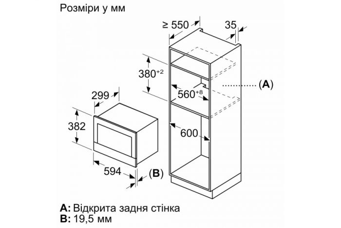 Вбудована мікрохвильова піч Bosch BFR7221B1