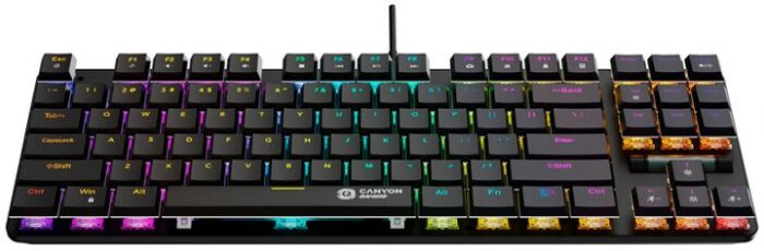 Клавіатура Canyon Cometstrike GK-50 RGB TKL ENG/UKR USB Black (CND-SKB50-US)