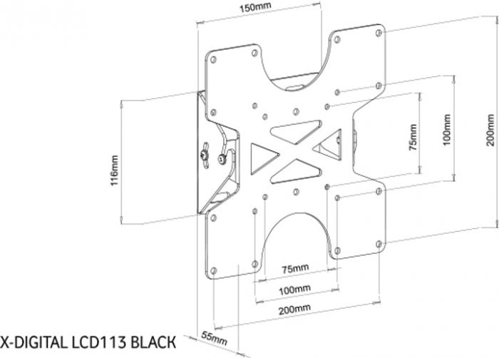 Кронштейн X-Digital LCD113 Black (VESA200х200)