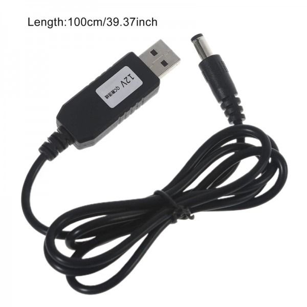 Кабель живлення SK USB-DC5.5mm x3.5 9V-12V 1m Black (10050050422010585.5x3.5)