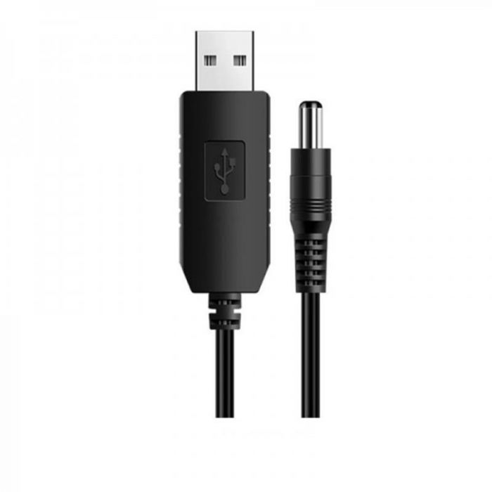 Кабель живлення SK USB-DC5.5mmx2.1 12V 1m Black (40002274412095.5x2.1)