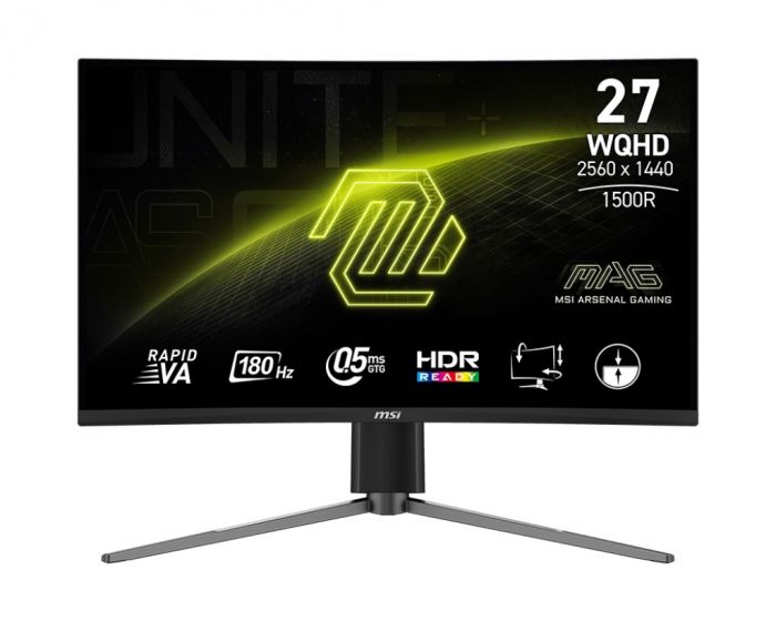 Монітор MSI 27" MAG 27CQ6PF VA Black Curved 180Hz