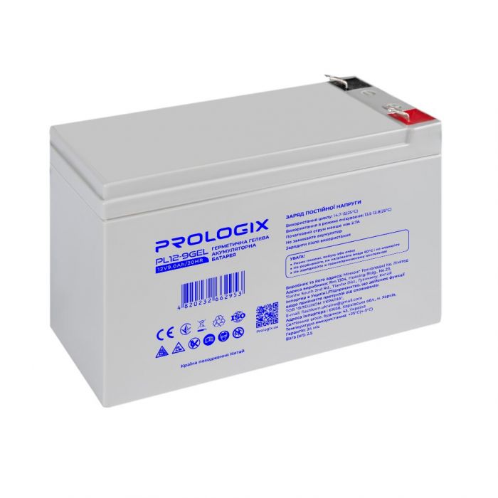 Акумуляторна батарея Prologix 12V 9AH (PL12-9GEL) GEL