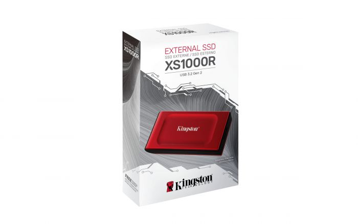 Накопичувач зовнішній SSD Portable USB 2.0ТB Kingston SXS1000 Red (SXS1000R/2000G)