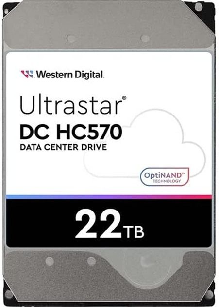 Накопичувач HDD 3.5" SATA 22.0TB WD Ultrastar DC HC570 7200rpm 512MB (0F48155)