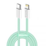 Кабель ColorWay Lightning + USB Type-C (M/M), 3.0 А, 1 м, Green (CW-CBPDCL061-G)