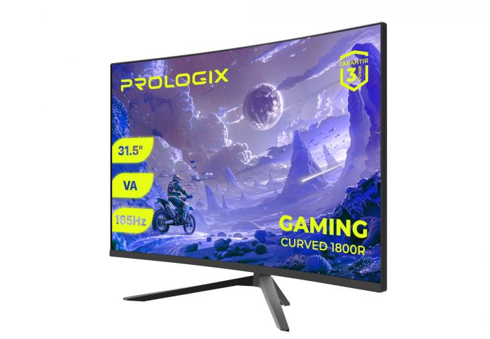 Монітор Prologix Gaming 31.5" GM3224CQ VA Black Curved 165Hz