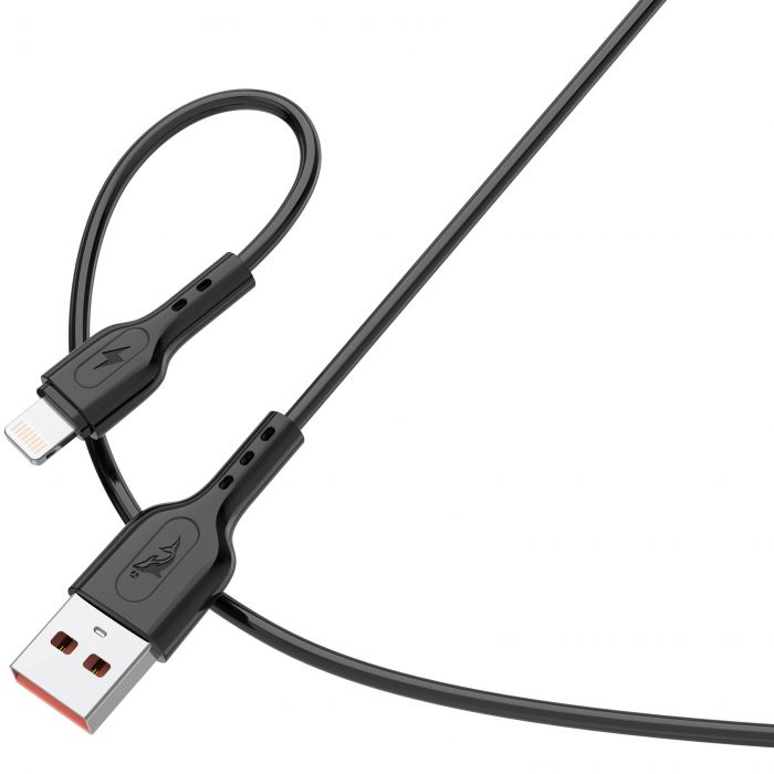 Кабель SkyDolphin S66L USB - Lightning (M/M), 1 м, Black (SDUSB-000648)