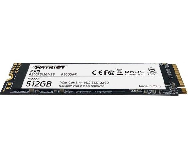 Накопичувач SSD 512GB Patriot P300 M.2 2280 PCIe 3.0 x4 NVMe TLC (P300P512GM28)