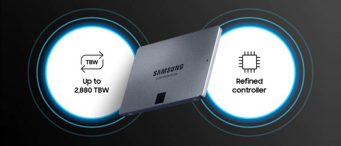 Накопичувач SSD 1ТB Samsung 870 QVO 2.5" SATAIII V-NAND MLC (MZ-77Q1T0BW)