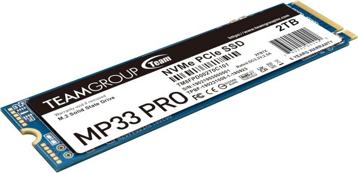 Накопичувач SSD 2TB Team MP33 Pro M.2 2280 PCIe 3.0 x4 3D TLC (TM8FPD002T0C101)