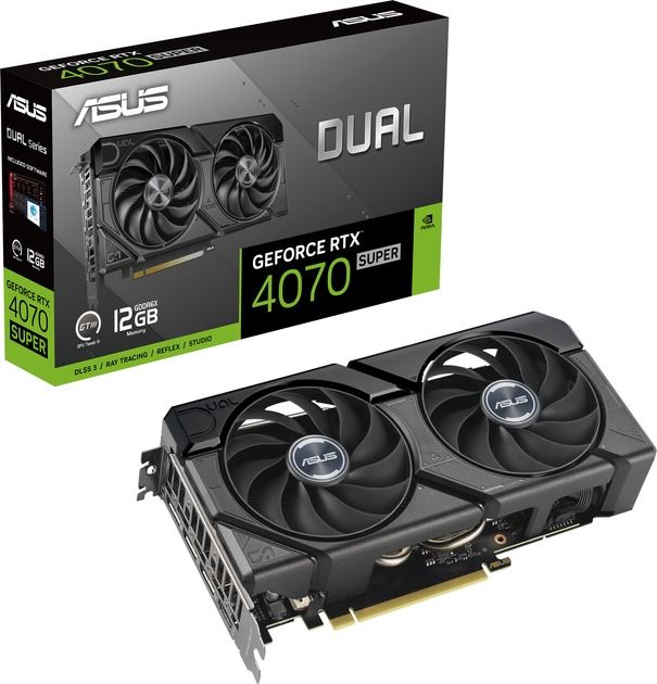 Відеокарта GF RTX 4070 Super 12GB GDDR6X Dual Evo Asus (DUAL-RTX4070S-12G-EVO)