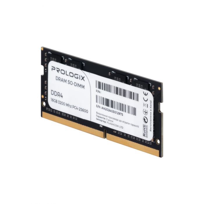 Модуль пам`ятi SO-DIMM 16GB/3200 1.35V DDR4 Prologix (PRO16GB3200D4SX)