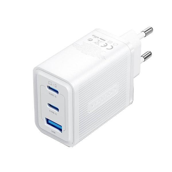 Мережевий зарядний пристрій Vention GaN III PD 65W QC3.0 5A White (FERW0-EU)