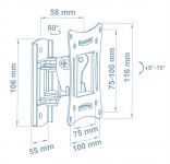 Кронштейн Walfix R-243B (VESA100х100)