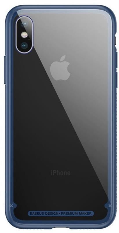 Чохол-накладка Baseus See-through Glass для Apple iPhone X Blue (WIAPIPHX-YS03)