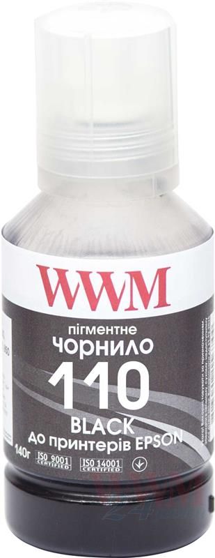 Чорнило WWM Epson M1100/M1120 (Black Pigment) (E110BP) 140г