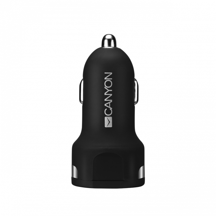 Автомобільний зарядний пристрій Canyon (2USB, 2.1A) Black (CNE-CCA04B)