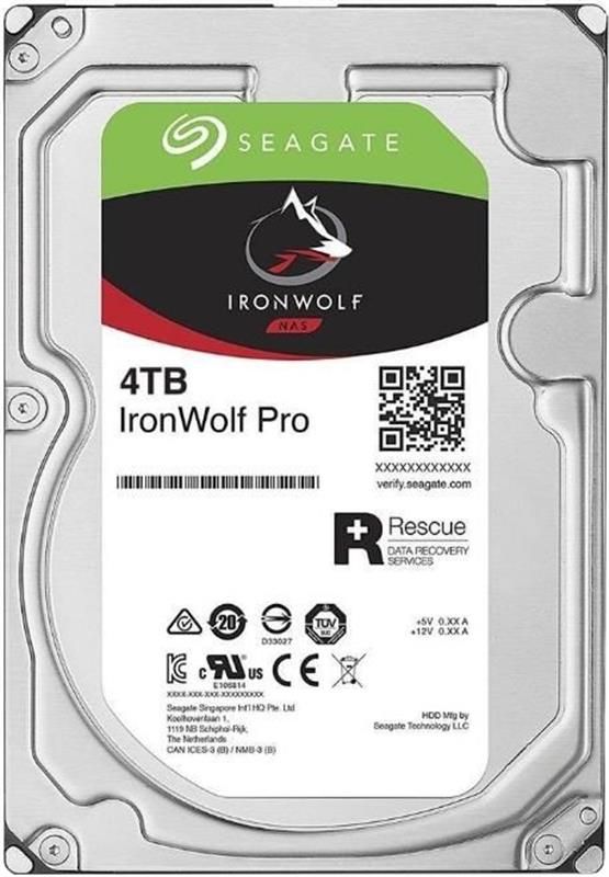 Накопичувач HDD SATA 4.0TB Seagate IronWolf Pro NAS 7200rpm 128MB (ST4000NE001)