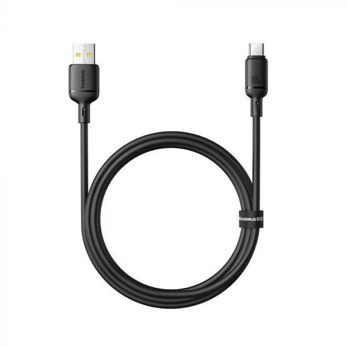 Кабель Baseus Silky USB - USB Type-C (M/M), 100W, 1 м Black (6932172668747)