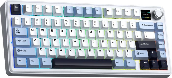 Клавіатура бездротова Aula F75 Max White (6978080501158)