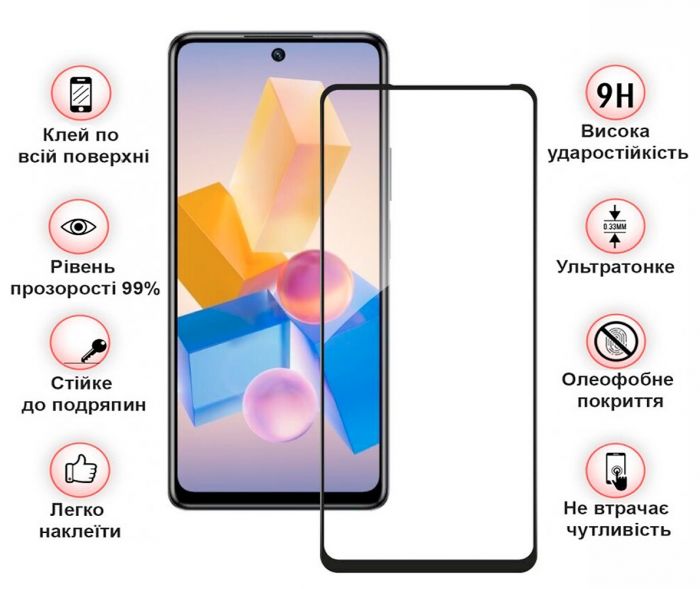 Захисне скло BeCover для Infinix Hot 40 (X6836) Black (711072)