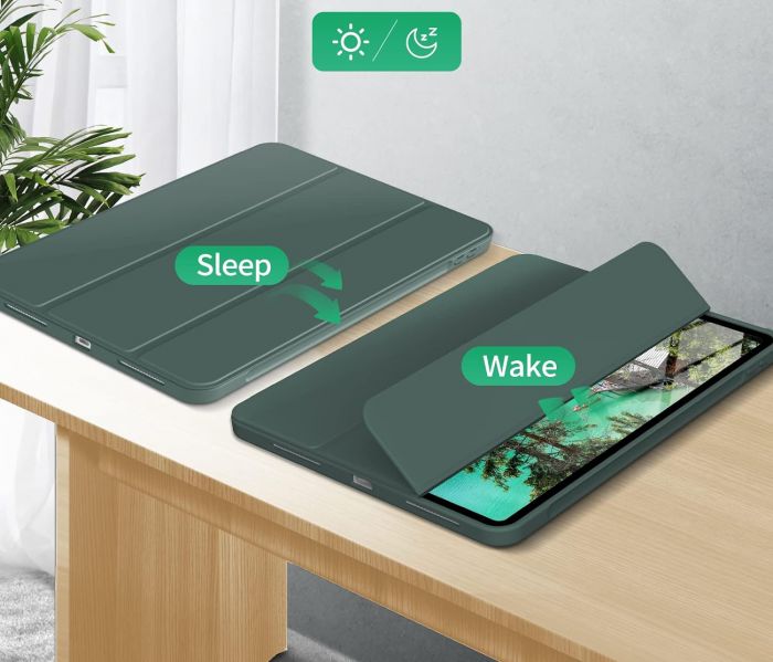 Чохол-книжка BeCover Tri Fold Soft TPU з кріпленням Apple Pencil для Apple iPad Pro 11 2020/2021/2022 Dark Green (711110)