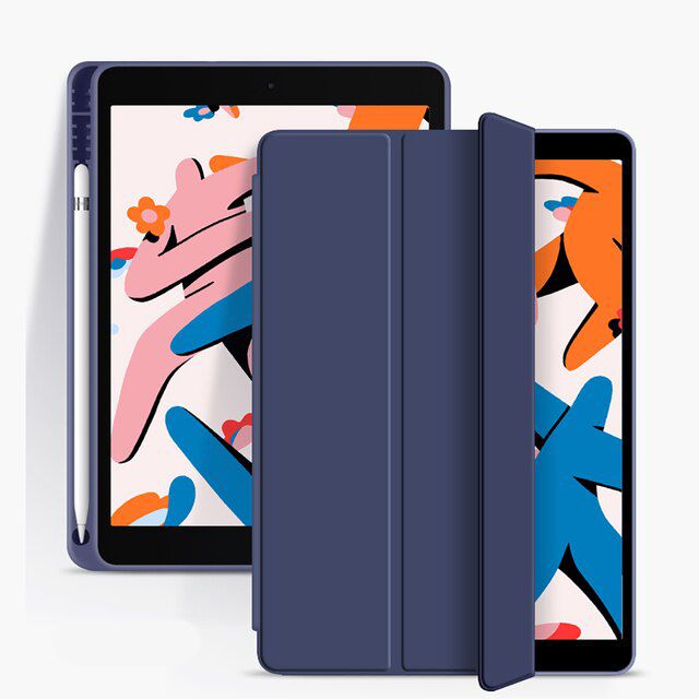 Чохол BeCover Tri Fold Soft TPU з кріпленням Apple Pencil для Apple iPad Air 11" M2 2024 Deep Blue (711401)