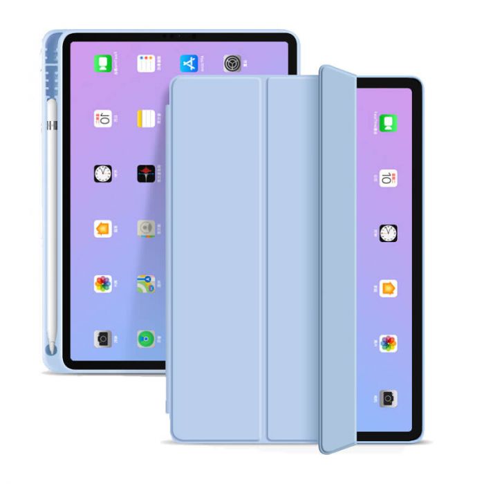 Чохол BeCover Tri Fold Soft TPU з кріпленням Apple Pencil для Apple iPad Air 11" M2 2024 Light Blue (711403)