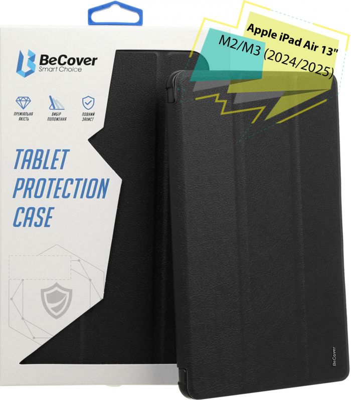 Чохол BeCover Tri Fold Soft TPU Silicone для Apple iPad Air 13" M2 2024 Black (711469)