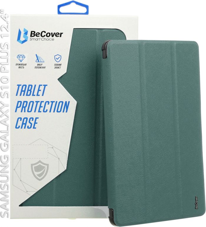 Чохол-книжка BeCover Smart Case для Samsung Galaxy Tab S10 Plus SM-X820/SM-X826 Dark Green (712234)