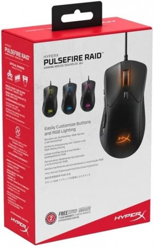 Миша HyperX Pulsefire Raid Black (4P5Q3AA)