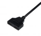 Кабель-розгалужувач Atcom HDMI - 2хHDMI (M/F), 0.1 м, Black (10901)