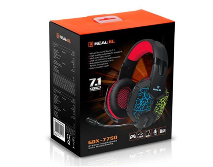 Гарнітура REAL-EL GDX-7750 Black/Red