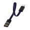 Кабель ColorWay USB - micro USB (M/M), 2.4 А, 0.22 м, Blue (CW-CBUM022-BL)