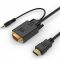Кабель Cablexpert HDMI - VGA+3.5 мм V 1.4 (M/M), 1.8 м, чорний (A-HDMI-VGA-03-6) пакет