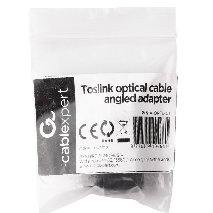 Адаптер Cablexpert Toslink - Toslink (M/F), Black (A-OPTL-01)
