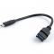 Кабель Cablexpert USB Type-C - USB V 3.0 (M/F), 0.2 м, чорний (A-OTG-CMAF3-01)