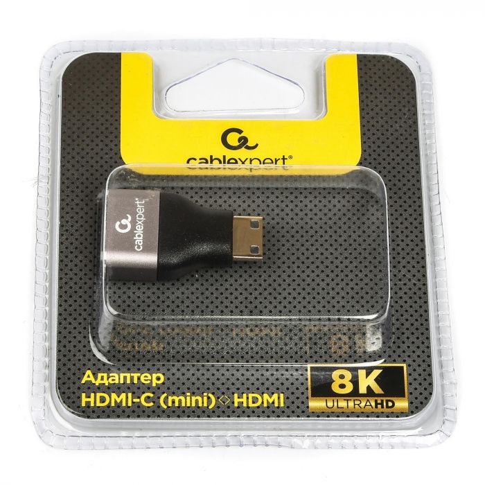 Адаптер Cablexpert HDMI - miniHDMI V 2.1 (F/M), Black (AP-HDMI8K-FC)