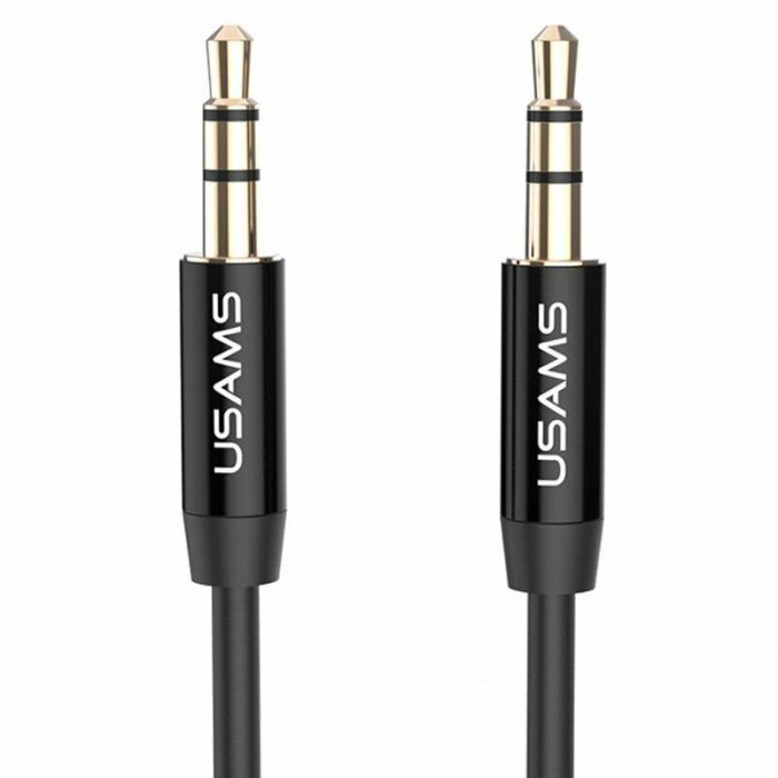 Аудіо-кабель Usams YP-01 3.5 мм - 3.5 мм (M/M), 1 м, Black (YP101)