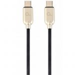 Кабель Cablexpert USB Type-C - USB Type-C (M/M), 1 м, чорний/золотистий (CC-USB2PD60-CMCM-1M) 
