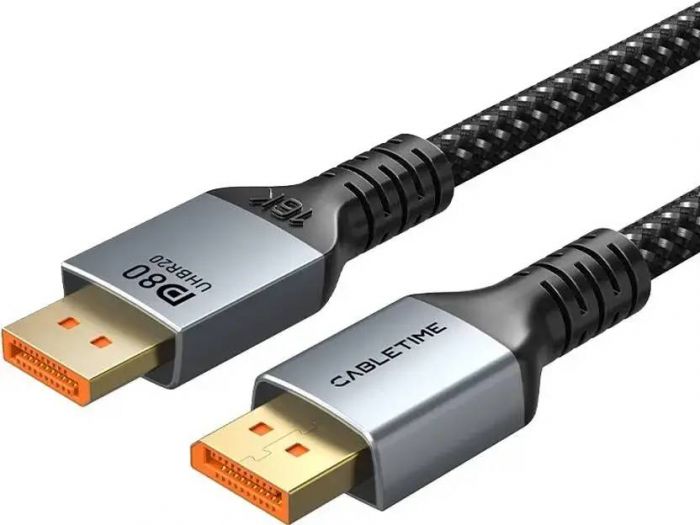 Кабель Cabletime DisplayPort - DisplayPort v2.1 (M/M), 16K, 1 м Black (CD13H)