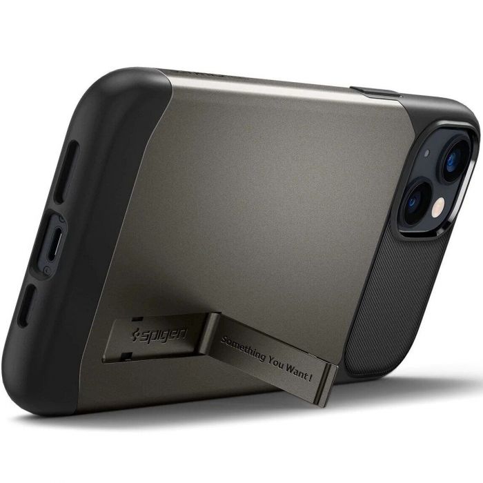 Чохол-накладка Spigen Slim Armor with MagFit для Apple iPhone 14 Gunmetal (ACS04685)