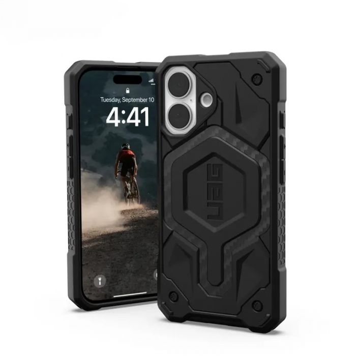 Чохол-накладка Urban Armor Gear Monarch для Apple iPhone 16 Carbon Fiber (114462114242)