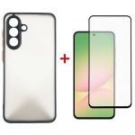 Чохол-накладка Dengos Matt для Samsung Galaxy A56 SM-A566 Black (DG-KM-141) + захисне скло