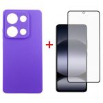 Чохол-накладка Dengos для Xiaomi Redmi Note 14S Violet Full Glue (DG-KM-146) + захисне скло