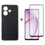 Чохол-накладка Dengos Carbon для Oppo A40/A40m Black (DG-KM-159) + захисне скло