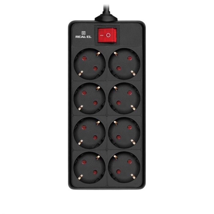 Фільтр живлення REAL-EL RS-8 Protect 3 м Black (EL122300022)